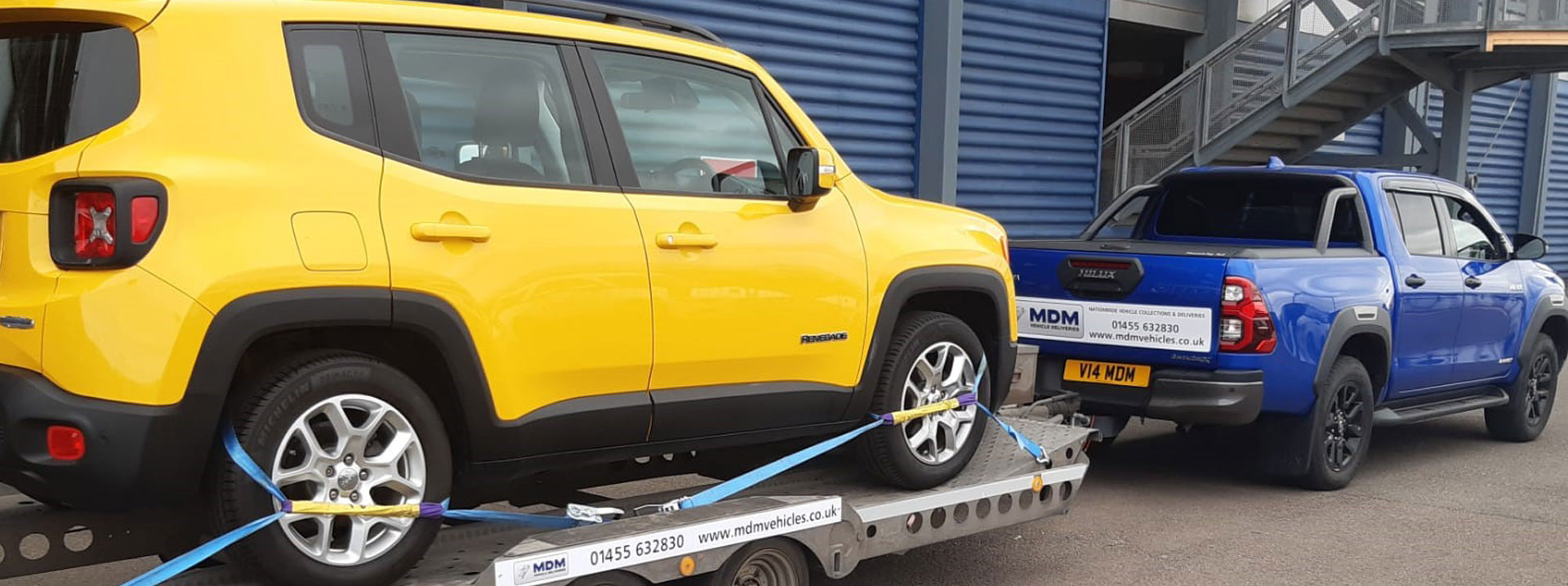 Transported · car on a transporter